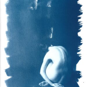 Cyanotype of a nude woman's back by The PhotoSmith